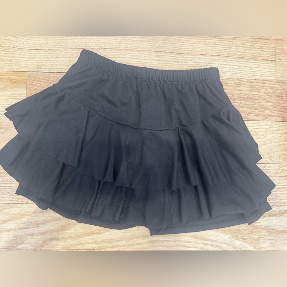 Cheryl Creations Black Ruffled Mini Skirt